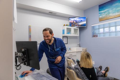 Dr. Kevin Albert and his patient